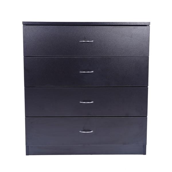 Modern Simple 4-Drawer Dresser Black