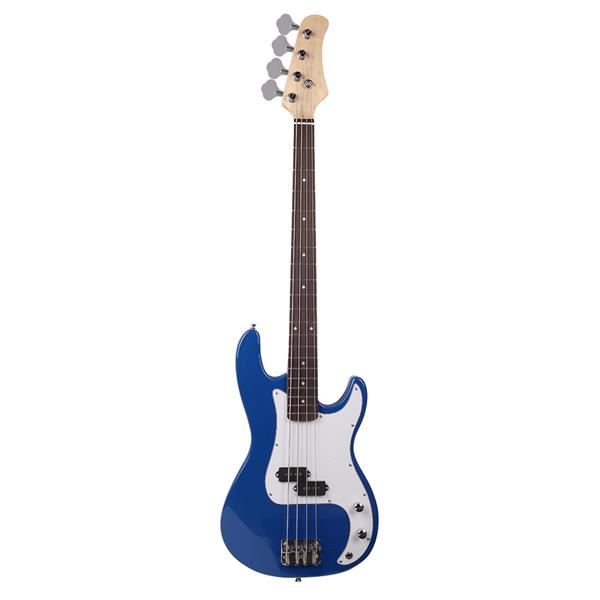 Exquisite Burning Fire Style Electric Bass Guitar Blue