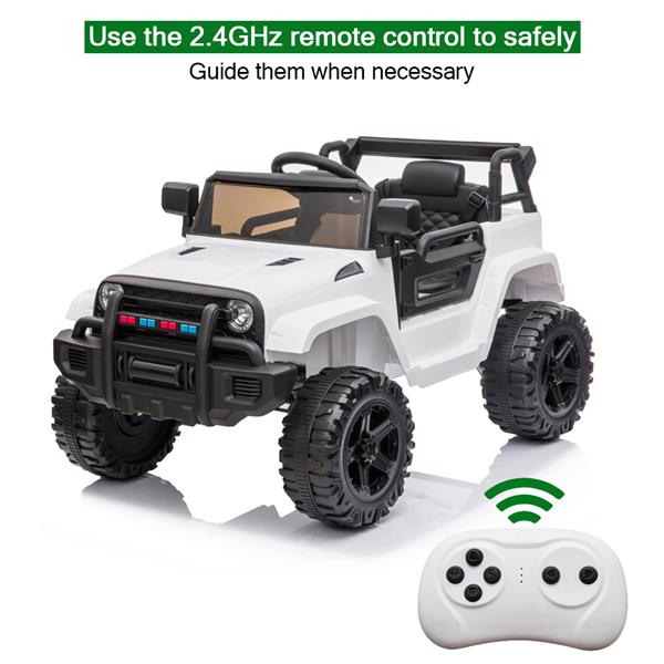 LEADZM LZ-922 Electric Car Dual Drive 35W*2 Battery 12V4.5AH*1 with 2.4G Remote Control White