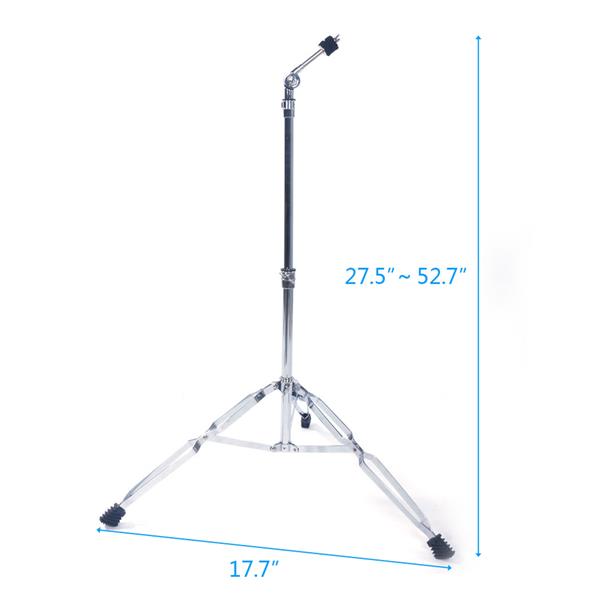 【Do Not Sell on Amazon】Glarry Straight Cymbal Stand Drum Hardware Percussion Mount Holder Gear Set Silver