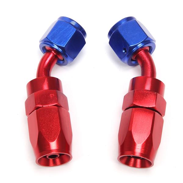 4AN 20-Foot Universal Silver Fuel Pipe   10 Red and Blue Connectors