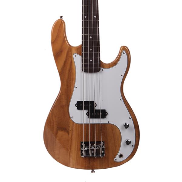 Exquisite Burning Fire Style Electric Bass Guitar Burly Wood