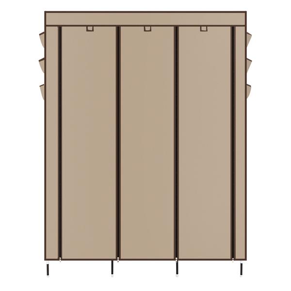 69" High-leg Non-woven Fabric Assembled Cloth Wardrobe Beige