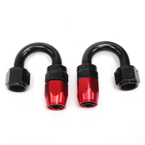 8AN 20-Foot Universal Black Fuel Pipe   10 Red and Black Connectors