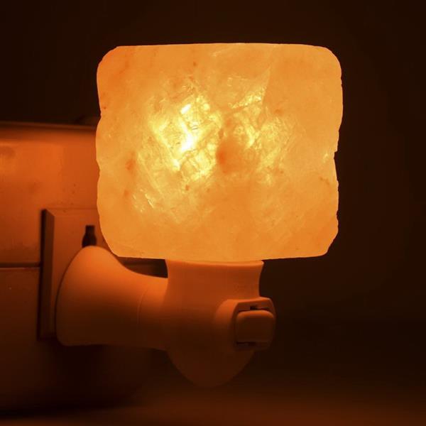 Exquisite Square Mosaic Natural Rock Salt Himalaya Salt Lamp Air Purifier  Amber