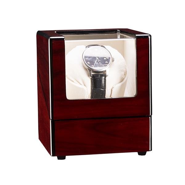 Single Watch Winder Automatic Rotation Wood Display Case Storage Organizer