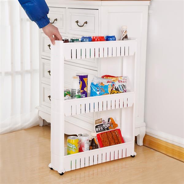 3 Layer Plastic Storage Rack White