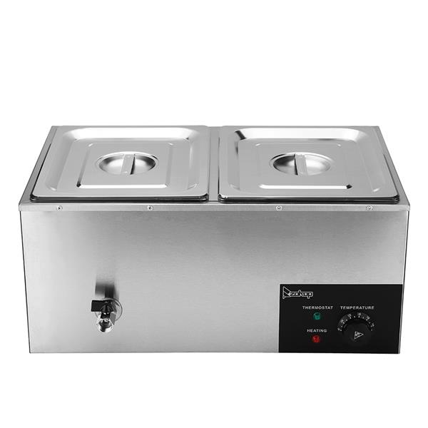 XTC1P-1/2 110V 600W 10.6QT/10L 2 Cells Bain Marie Food Warmer