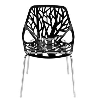 4pcs Bird\\'s Nest Style Lounge Chair Black