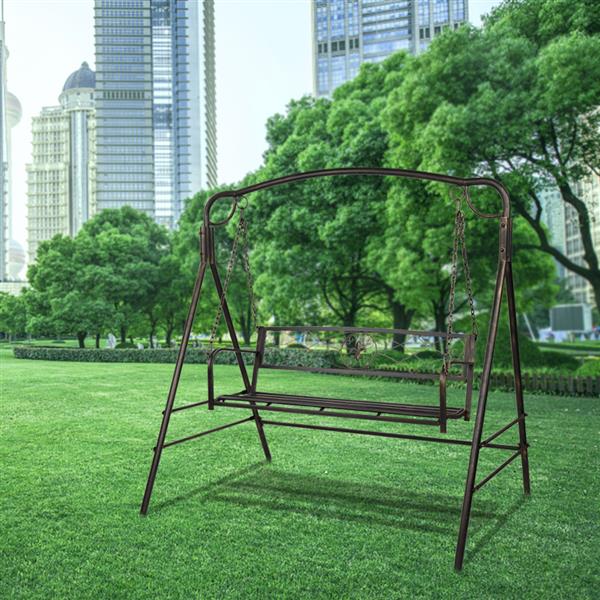 Flat Tube Double Swing Chair Back Thin Line Bronze Brush Color（No include swing frame）