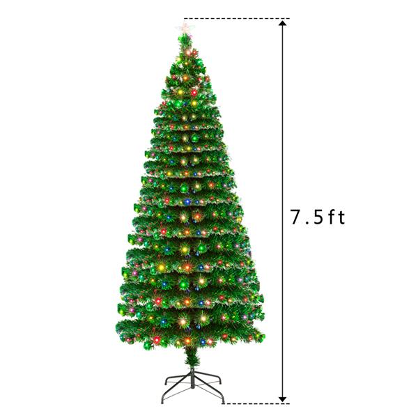 7.5FT Fiber Optic Christmas Tree with 260 LED Lamps & 260 Branches