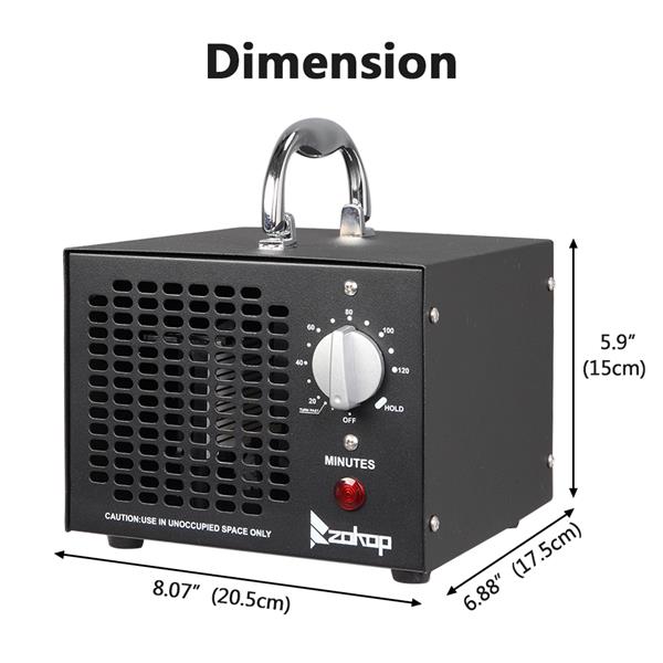 Commercial Industrial Grade 5000mg Ozone Air Purifier Removal of Formaldehyde / Second-Hand Smoke / Odor / Musty / Dust