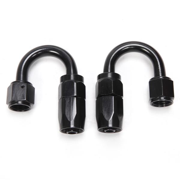 6AN 20-Foot Universal Black Fuel Pipe   10 Black Connectors