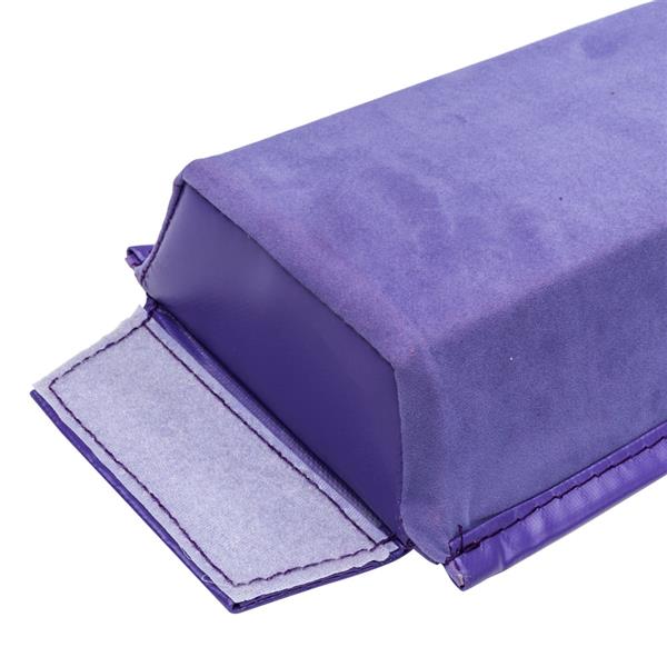 8 Feet Young Gymnasts Cheerleaders Training Folding Balance Beam Purple Plain Flannelette & Purple PVC