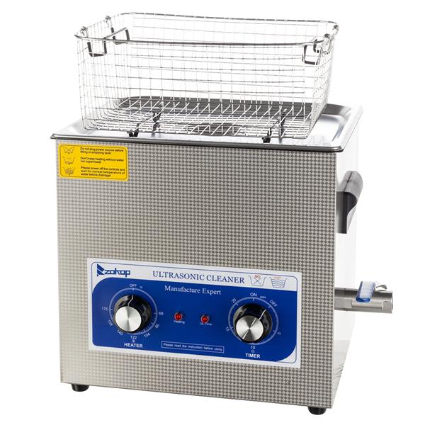 410HT / 240W / 10L / 40kHz / 110V / 60Hz / American Plug / Stainless Steel / Mechanical Ultrasonic Cleaner / Blue