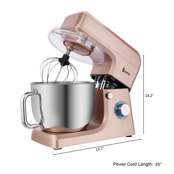 ZOKOP ZK-1511 Chef Machine 7L 660W Mixing Pot With Handle Champagne Spray Paint