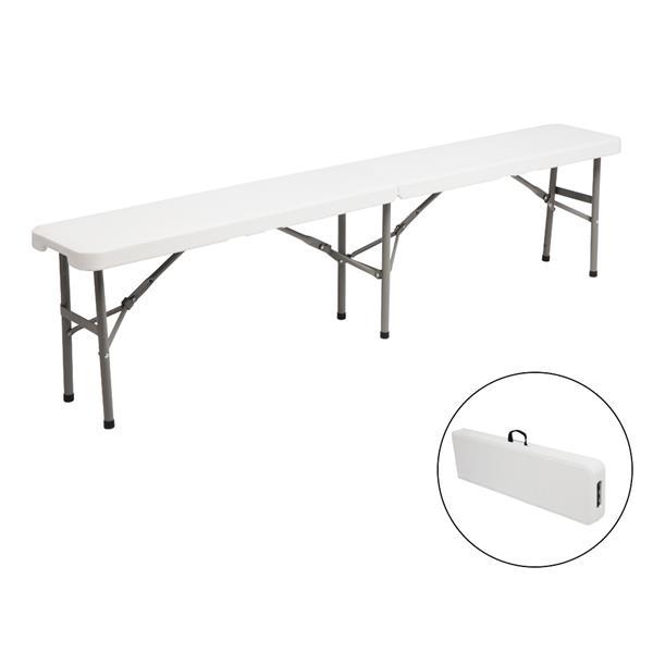 6FT Outdoor Courtyard Foldable Bench