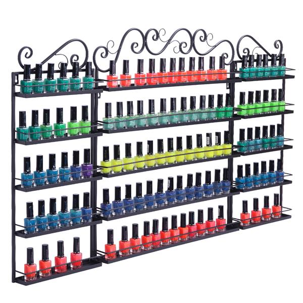 5 Tier Metal Nail Polish Display Organizer Wall Rack Holder