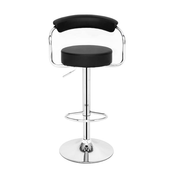 SSJ-105 High-grade Round Back Cushion Bar Stool Black