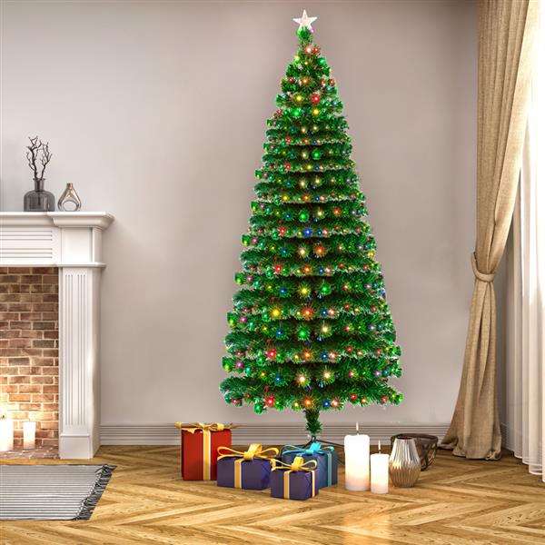 7.5FT Fiber Optic Christmas Tree with 260 LED Lamps & 260 Branches