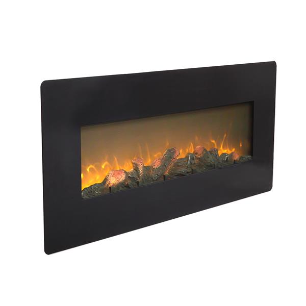 SF310-42AX 42 Inch 1400W Wall Hanging / Fireplace Single Color / Fake Wood / Heating Wire / With Small Remote Control Black