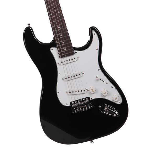 Rosewood Fingerboard Electric Guitar Black w/ White 