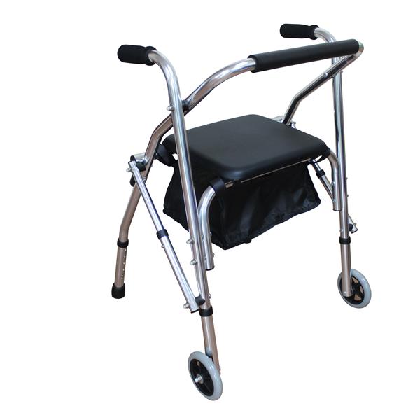 Aluminum Tube Walker With Seat Cushion 4202 Silver