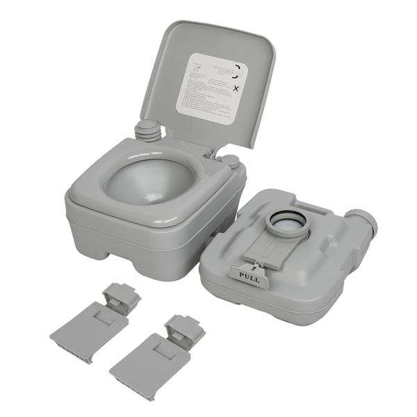 10L Portable Removable Flush Toilet with Single Outlet