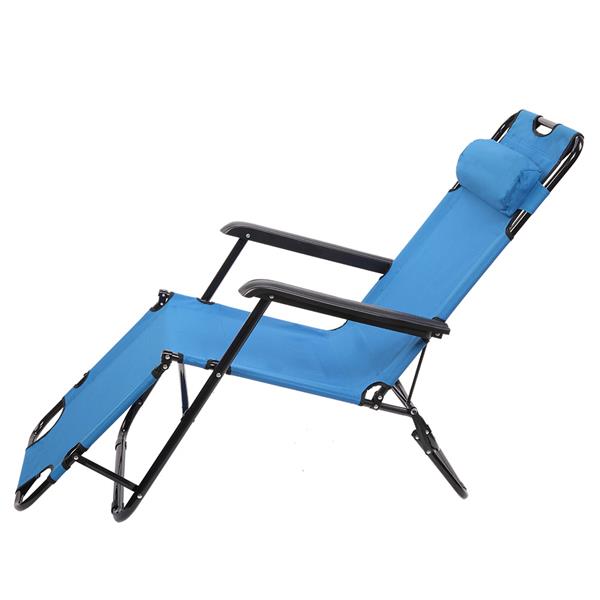 RHC-202 Portable Dual Purposes Extendable Folding Reclining Chair Blue