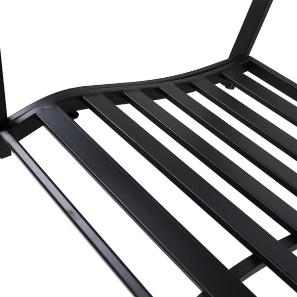 Flat Tube Double Swing Chair With Thick Back Line Black（not include swing frame）