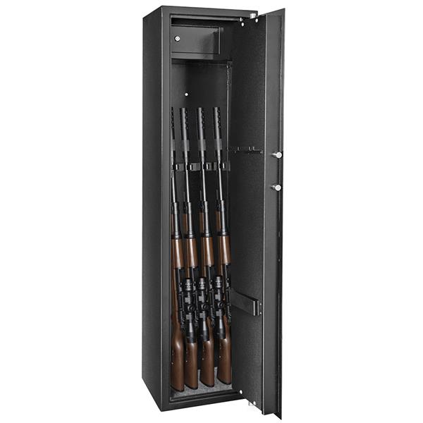 Can Hold 9 Rifles Blade Lock Gun Cabinet / Safe-Black