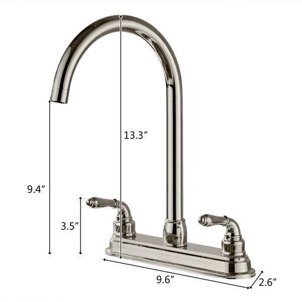 2-handle Kitchen Fixed Faucet