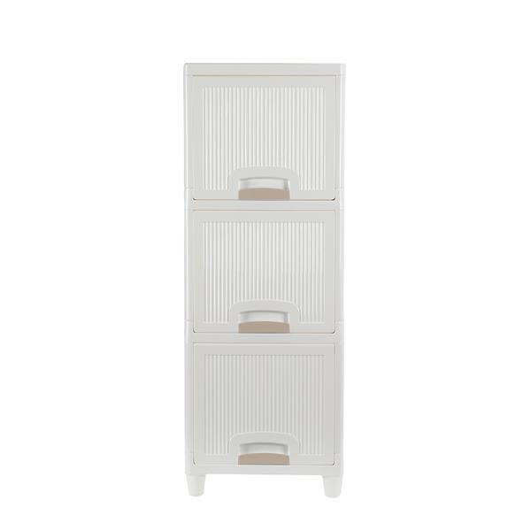 3-Tire Storage Cabinet with 2 Drawers Organizer Unit for Bathroom Bedroom