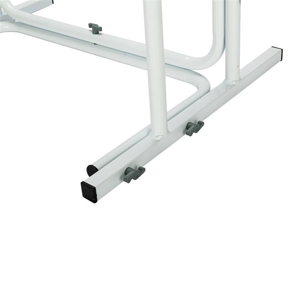 Stand Alone Toilet Safety Grab Rail with Magazine Rack White