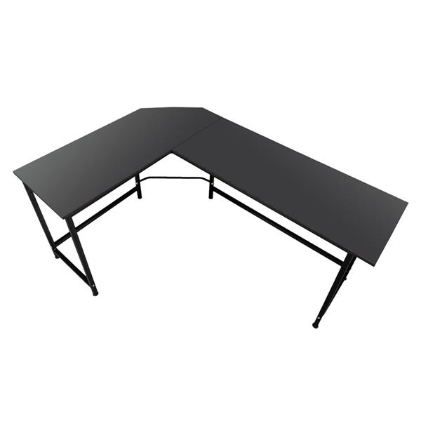 L-Shaped Desktop Computer Desk Black