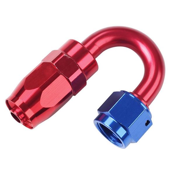 Universal 20ft AN-8 Silver Nylon Braided Hose with 10pcs Red & Blue Hose Ends