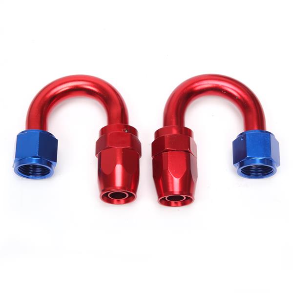 10AN 16-Foot Universal Silver Fuel Pipe   10 Red and Blue Connectors