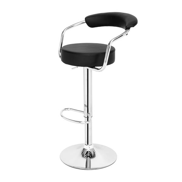 SSJ-105 High-grade Round Back Cushion Bar Stool Black