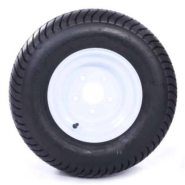 One tire 20.5x8.0-10-5LUG 4PR P825   White RIM