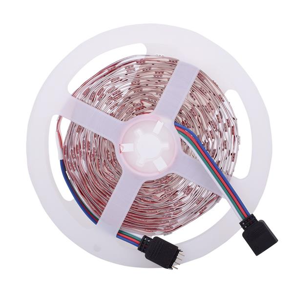 Plastic 150-LED SMD3528 24W RGB IR44 Light Strip Set with IR Remote Controller (White Lamp Plate)