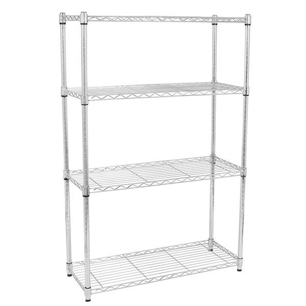 4-Layer Chrome Plated Iron Shelf 120*90*35 Silver