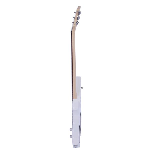 Novice Flame Shaped Electric Guitar HSH Pickup   Bag   Strap   Paddle   Rocker   Cable   Wrench Tool White