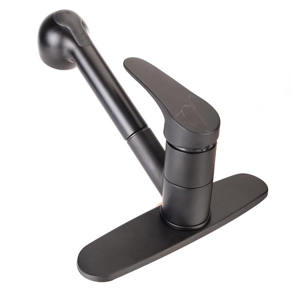 All Copper Kitchen Pull Black Faucet 