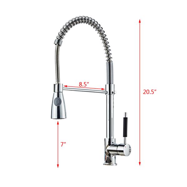 All Copper Kitchen Spring Single Outlet Faucet