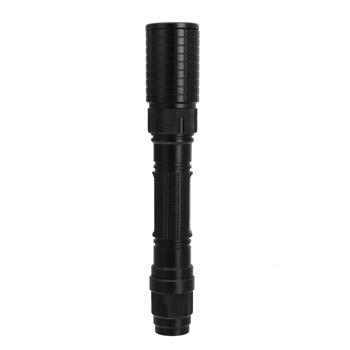 Tactical 5-modes Zooming Flashlight Set Black