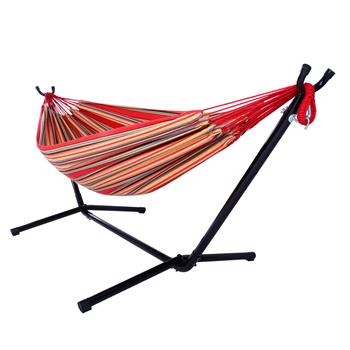 <b style=\\'color:red\\'>Portable</b> Outdoor Polyester Hammock Set Red