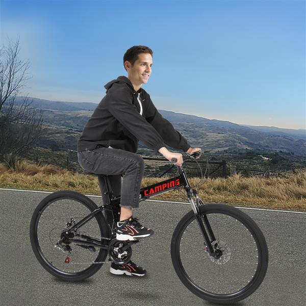 折叠山地车26寸21速黑色(AM 禁售)-18