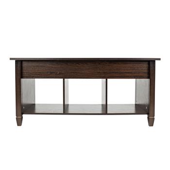 Lift Top Coffee Table Modern Furniture Hidden Compartment and Lift Tabletop Brown