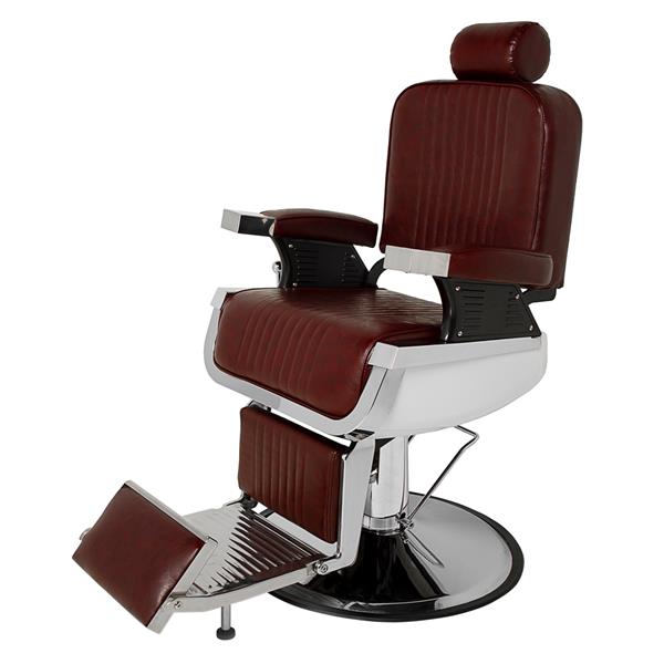 All Purpose Recline Hydraulic Barber Chair Heavy Duty Salon Spa Beauty Equipment Burgundy