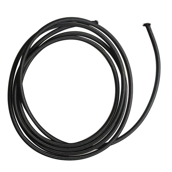 12AN 10ft Universal Stainless Steel Nylon Braided Fuel Hose Black